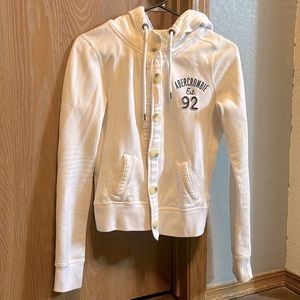 White Abercrombie sweater
